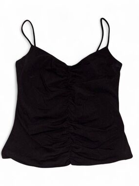 7 For All Mankind Black Ruched Camisole
